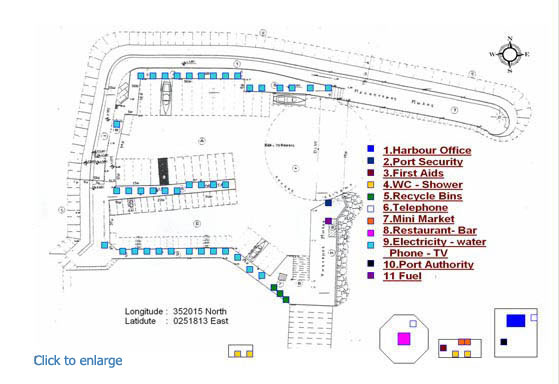 General plan Porto Gouves Marina